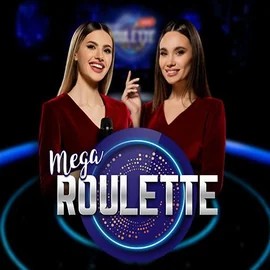 Official Live Casino logo: Mega Roulette by Pragmatic Play at LuckyHills Casino